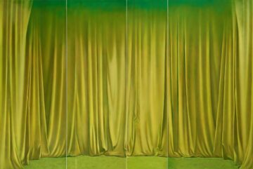 Various artworks. The artworks of display are small black and red ink drawings of human figure and face, large blow up of fanzine cover, and a cluster of drawings and patterns on brightly coloured paper. The works were included in the exhibition Social Club.