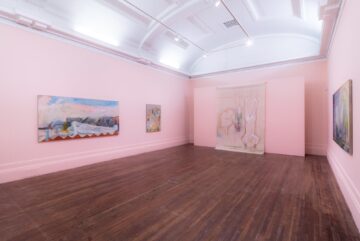 Members of the public with dog face painting on Blackpool's Promanade. Part of the Blackpool Pet Tastic event.